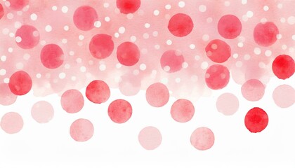 Watercolor style illustration background with polka dots in gentle colors.