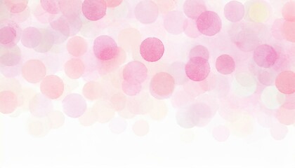 Watercolor style illustration background with polka dots in gentle colors.