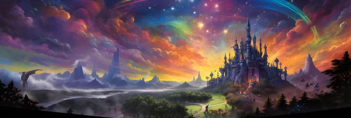 Selbstklebende Fototapeten Enchanted Journey: Heroes, Magic & Mystical Realms – A Fictional Odyssey © Jordan
