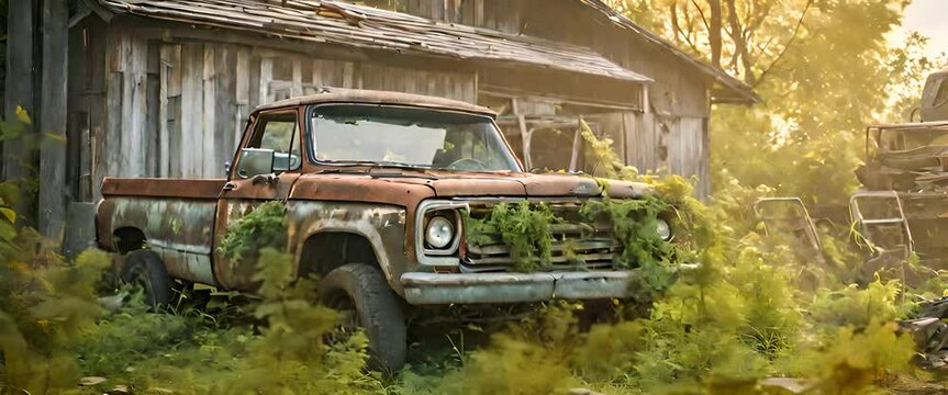 abandoned old car