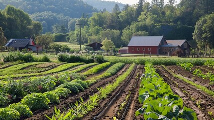 Fototapeta na wymiar Develop a budget for a small-scale organic farm