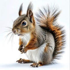 Obraz premium Squirrel isolated on white background