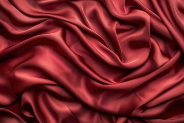 Fototapeta premium Maroon silk in motion, midair shot, abstract folds, natural light cascade ,professional color grading,soft shadowns, no contrast, clean sharp,clean sharp focus, digital photography,