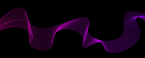 Vector abstract cyberspace and blue line pattern movement, graphic design over dark blue space background. futuristic connection. energy digital technology concept. banner, poster. vector illustration