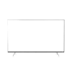 TV 4K flat screen lcd or oled, plasma realistic illustration, White blank HD monitor mockup, Modern video panel black flatscreen with clipping path. on Transparent Background. Ai generated 