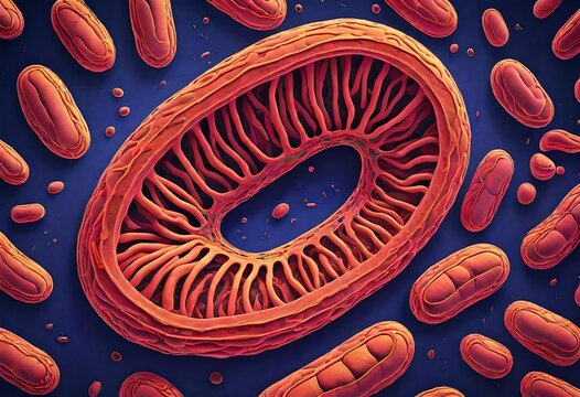 Artwork of mitochondria