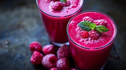 Selective focus on fruit smoothie  detox diet and vegetarian healthy eating concept