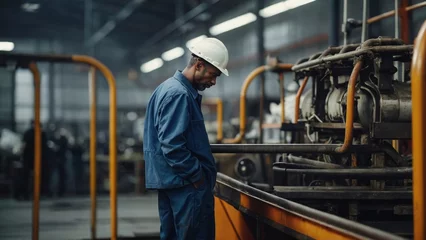 Foto op Canvas 工場で働く男性,Generative AI AI画像 © beeboys