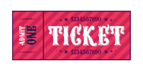 Concert ticket template. Concert, party or festival ticket design template. Vector - obrazy, fototapety, plakaty