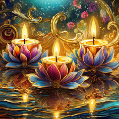 금빛 물결을 부르는 꽃촛불