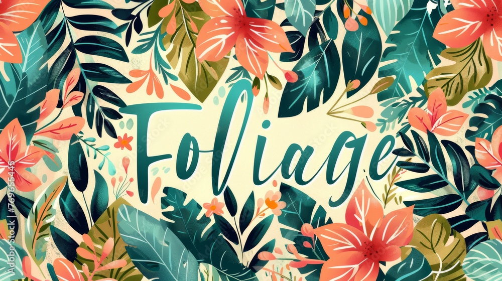 Poster a single colored background with vibrant foliage is featured in the image referenced by thatotherguy