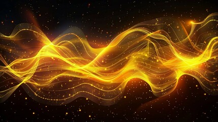 an oceanic yellow digital background resembling sound waves, with gradient colors indicating data intensity. for digital media presentations, audiovisual displays, data visualization projects.
