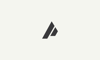 initial letter P simple monogram logo design vector illustration
