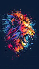 flaming lion head logo