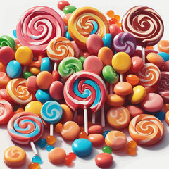 Fototapeta na wymiar Candy cartoon Logo Design Very Cool