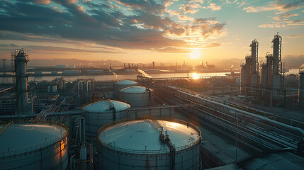 Modern Industrial Business Area with Advanced Manufacturing and Logistics Facilities