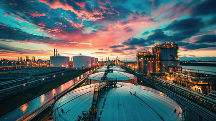 Modern Industrial Business Area with Advanced Manufacturing and Logistics Facilities