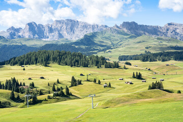 Fototapeta na wymiar Seiser Alm (Alpe di Siusi), South Tyrol, Italy.