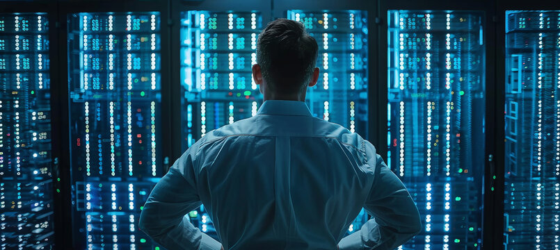 Network Security A network administrator monitors network traffic for potential security breaches.