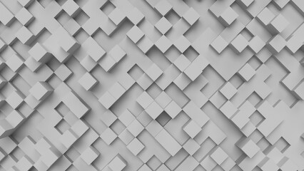 Abstract square background. 3d illustration. Concept for a real estate agency or developer of a modern urban center. 3d rendering.
