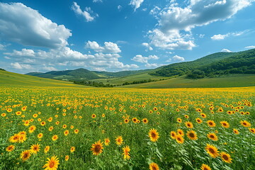 Vast Sunflower Field 