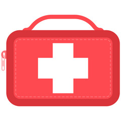 Obraz premium Medicine bag organizer vector cartoon illustration isolated on a white background.