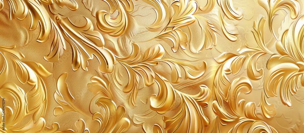 Canvas Prints luxurious gold pattern design for various applications in interior decoration