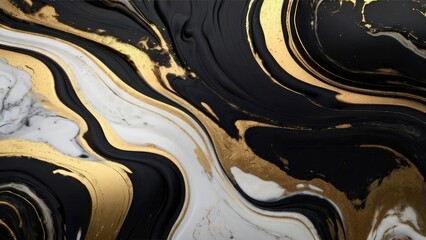 Textured of the black marble background. Gold and white patterned natural of dark gray marble texture.