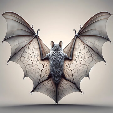 Eien Fledermaus mit ausgebreiteten Fl&uuml;geln