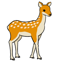 ポップな鹿のイラスト