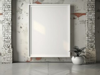 empty room with a picture frame
