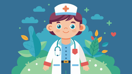 Obraz na płótnie Canvas illustration of profession costume of doctor for k