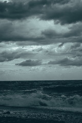 storm clouds over the sea