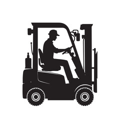 Multiracial warehouse worker driving forklift silhouette images ,Multiracial warehouse worker driving forklift silhouette png ,Multiracial warehouse worker driving forklift vector