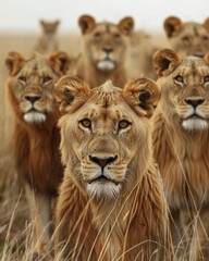 lion pride - obrazy, fototapety, plakaty