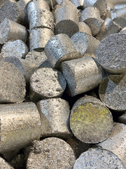 Aluminium briquettes of compressed turnings a waste product from machining components