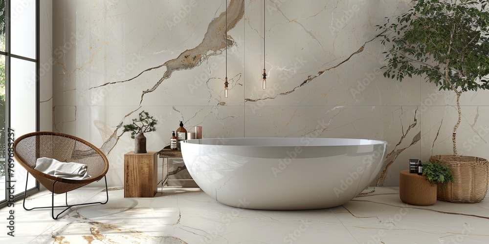 Poster the image showcases the distinctive veining and patterns of calacatta marble, which imbue it with a 
