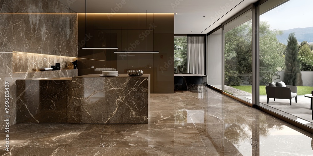 Poster the image showcases the distinctive veining and patterns of calacatta marble, which imbue it with a 