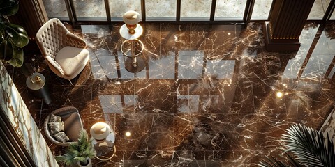 sense of drama and opulence associated with black marble, which is often used in high-end interiors, countertops, and decorative accents to add a touch of sophistication and style