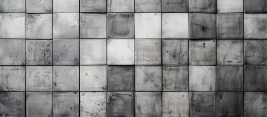 Gray ceramic tile wall background and texture concept