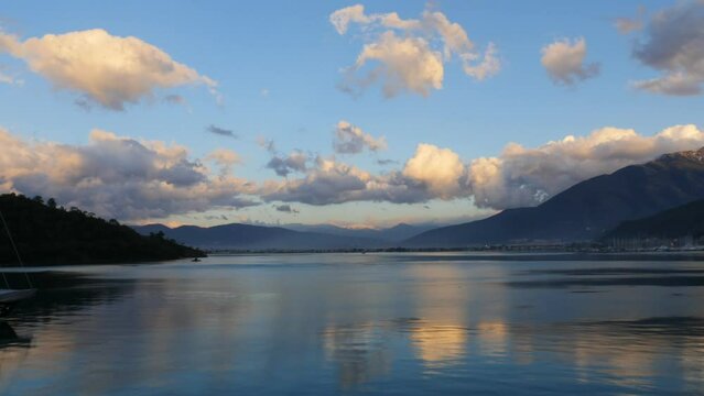 time lapse of fethiye islands gocek turkey clouds mediterranean oludeniz blue lagoon backgrounds