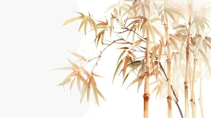 Obraz premium Watercolor painting of Bamboo