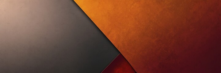 Crimson red to tangerine orange color gradient shiny metal sheet surface smooth texture banner panoramic background banner template backdrop from Generative AI