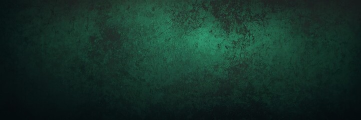 Fototapeta premium Deep forest green to slate gray color gradient shiny metal sheet surface smooth texture banner panoramic background banner template backdrop from Generative AI