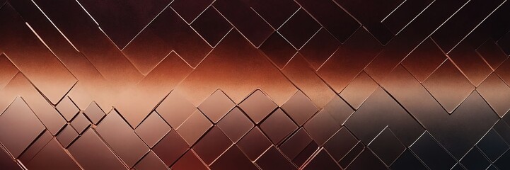 Deep garnet to smoky quartz color gradient shiny metal sheet surface smooth texture banner panoramic background banner template backdrop from Generative AI