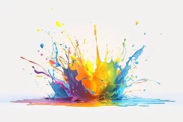 Crédence de cuisine en verre imprimé Papillons en grunge A colorful splash of paint, representing creativity and the power to use color in design for visual impact. 