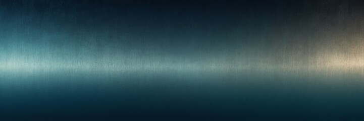Obraz premium Navy blue to dark teal color gradient shiny metal sheet surface smooth texture banner panoramic background banner template backdrop from Generative AI