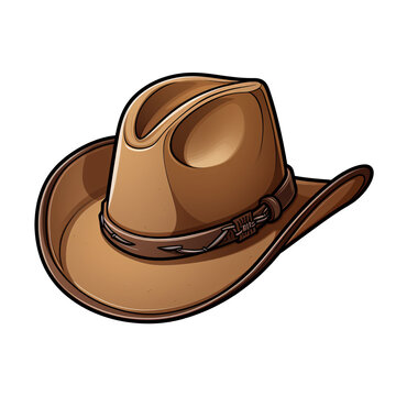 a brown cowboy hat with a brown band