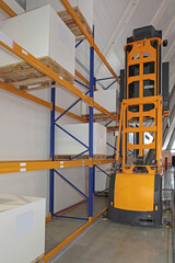 High Rack Stacker Forklift at Asle in Distribution Warehouse