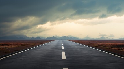 Fototapeta premium Highway road going into the distance.